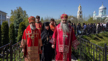Божественная литургия в Благовещенском соборе монастыря